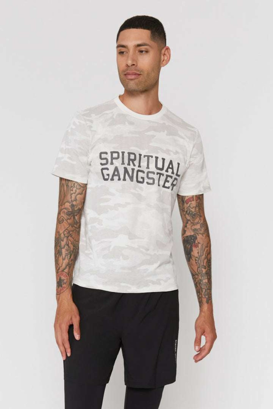 * Spiritual Gangster Camo Relaxed Crew Tee