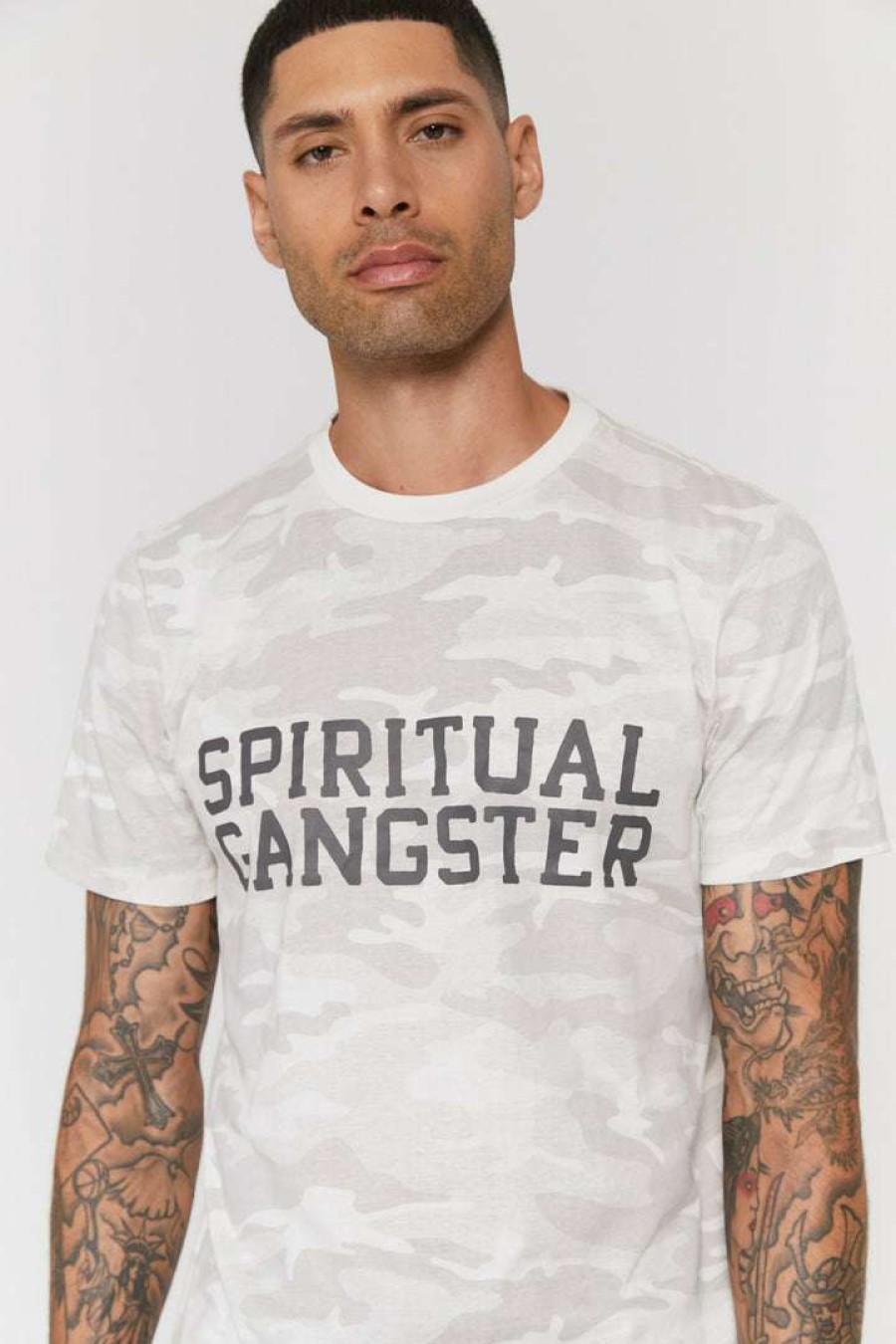 * Spiritual Gangster Camo Relaxed Crew Tee