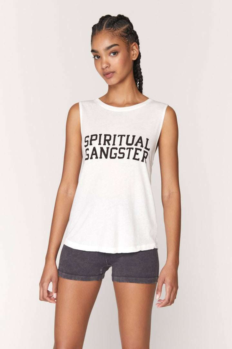 * Best Sellers Spiritual Gangster Varsity Muscle Tank