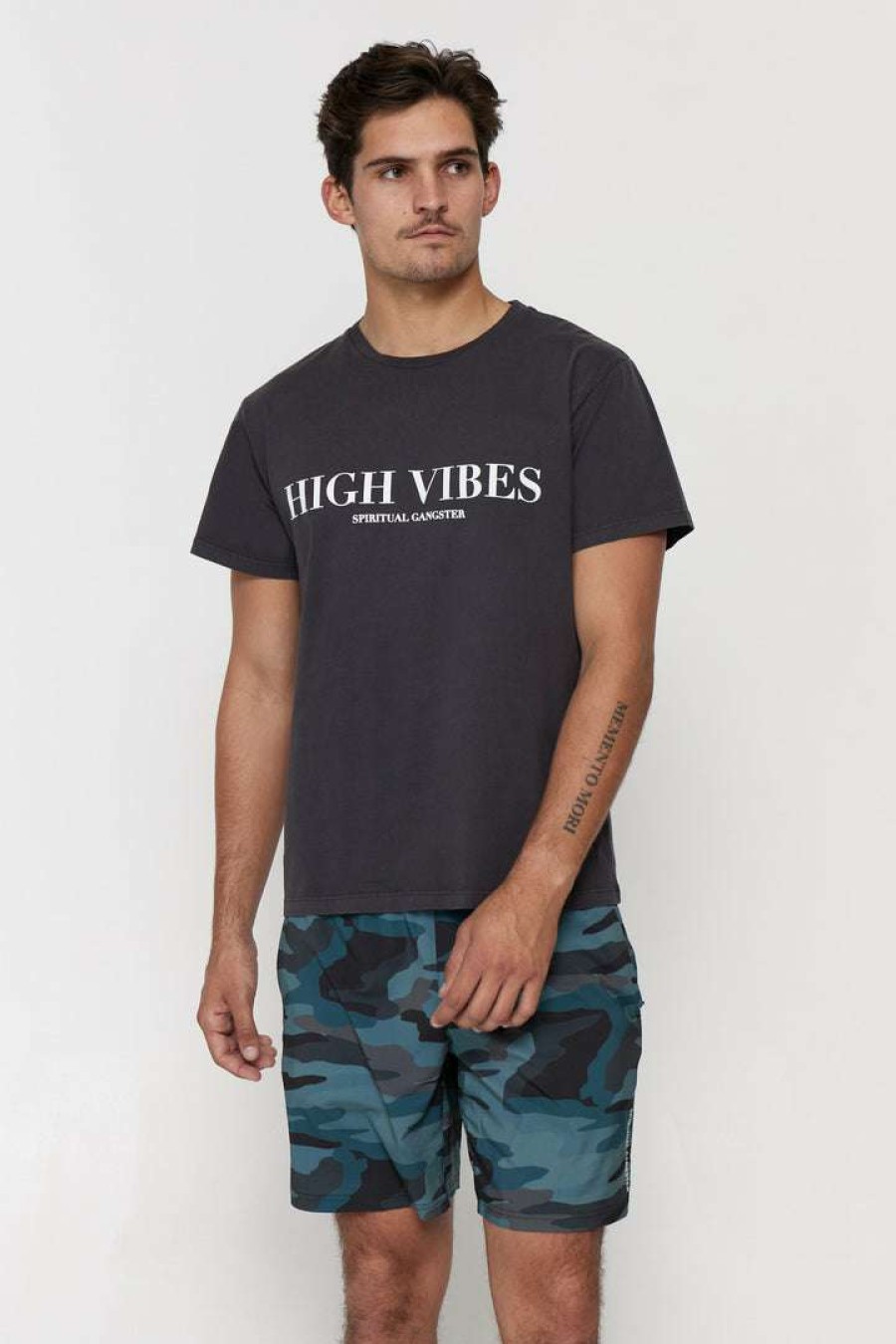 * Spiritual Gangster New Arrivals High Vibes Relaxed Crew Tee