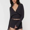 * Spiritual Gangster Travel Edit Ballet Rib Surplice Long Sleeve