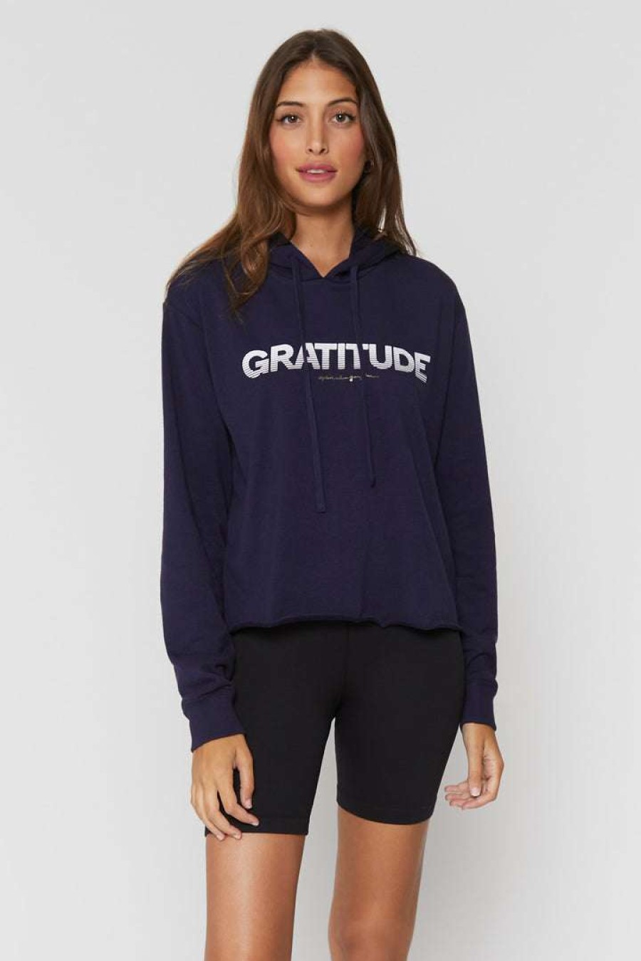 * Spiritual Gangster Gratitude Crop Hoodie Graphic Shop