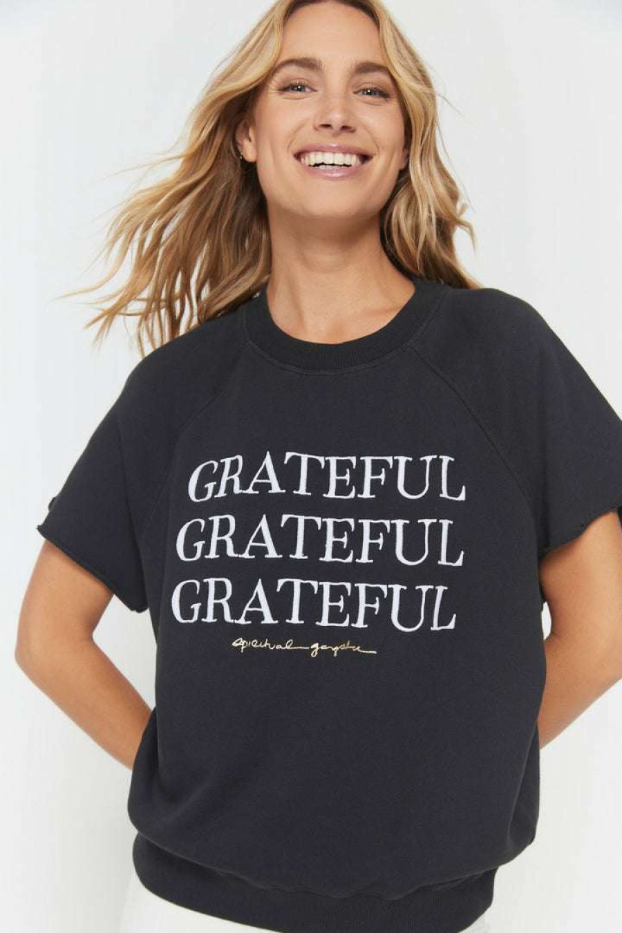 * Spiritual Gangster Graphic Shop Grateful Short Sleeve Sweatshirt