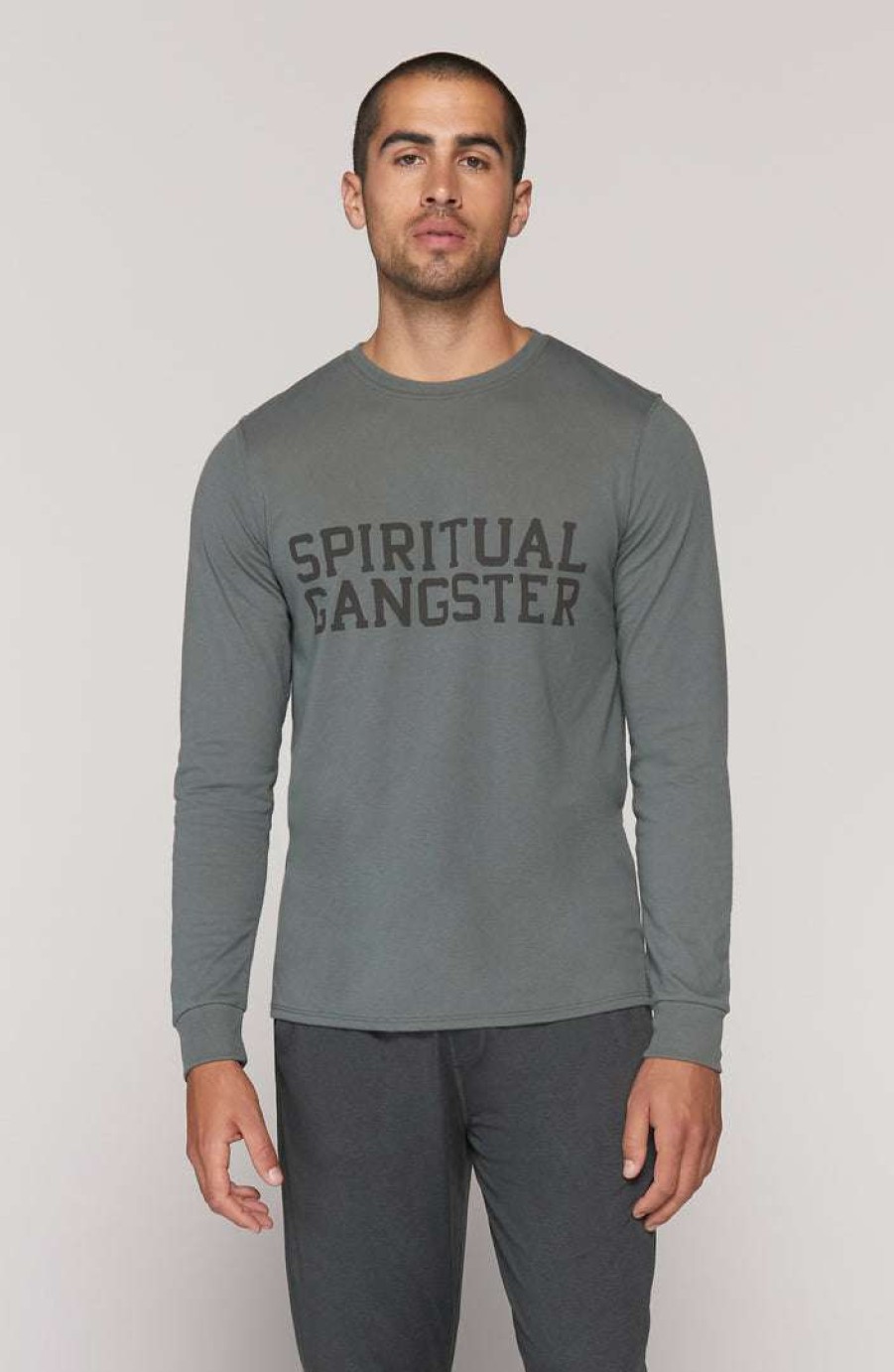 * Spiritual Gangster Varsity Long Sleeve Tee Men