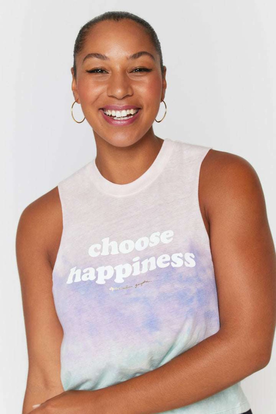 * Spiritual Gangster Graphic Shop Happiness Crop Tank