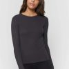 * Spiritual Gangster Lounge Rib Long Sleeve Tops