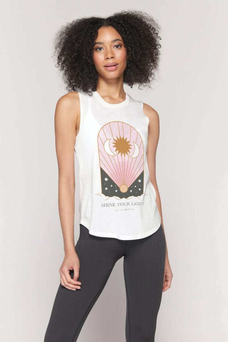 * Spiritual Gangster Shine Muscle Tank Graphic Shop