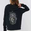 * Spiritual Gangster Hamsa Raglan Zip Hoodie Travel Edit