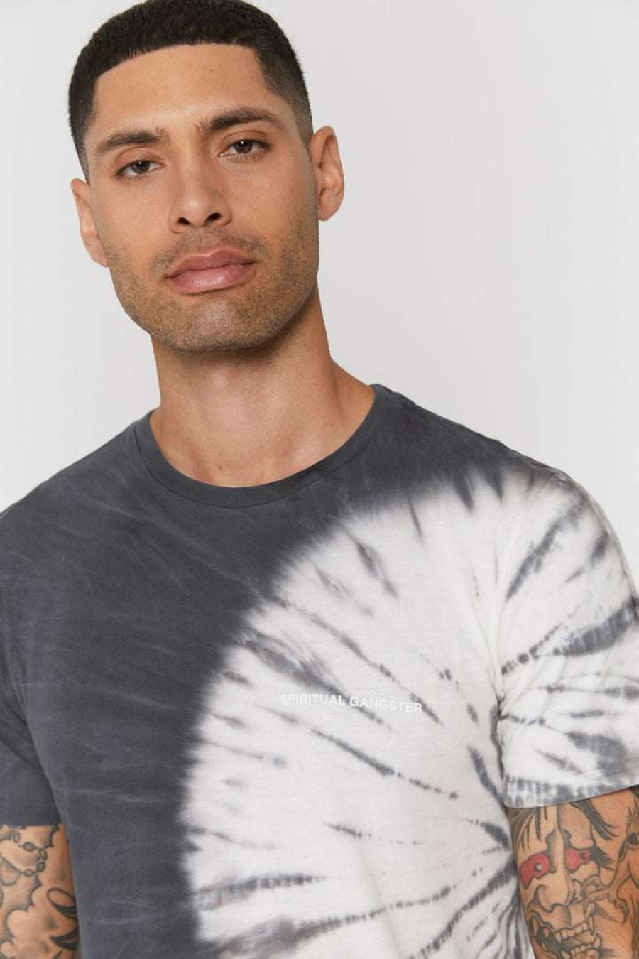 * Spiritual Gangster Men Tie Dye Relaxed Crew Tee