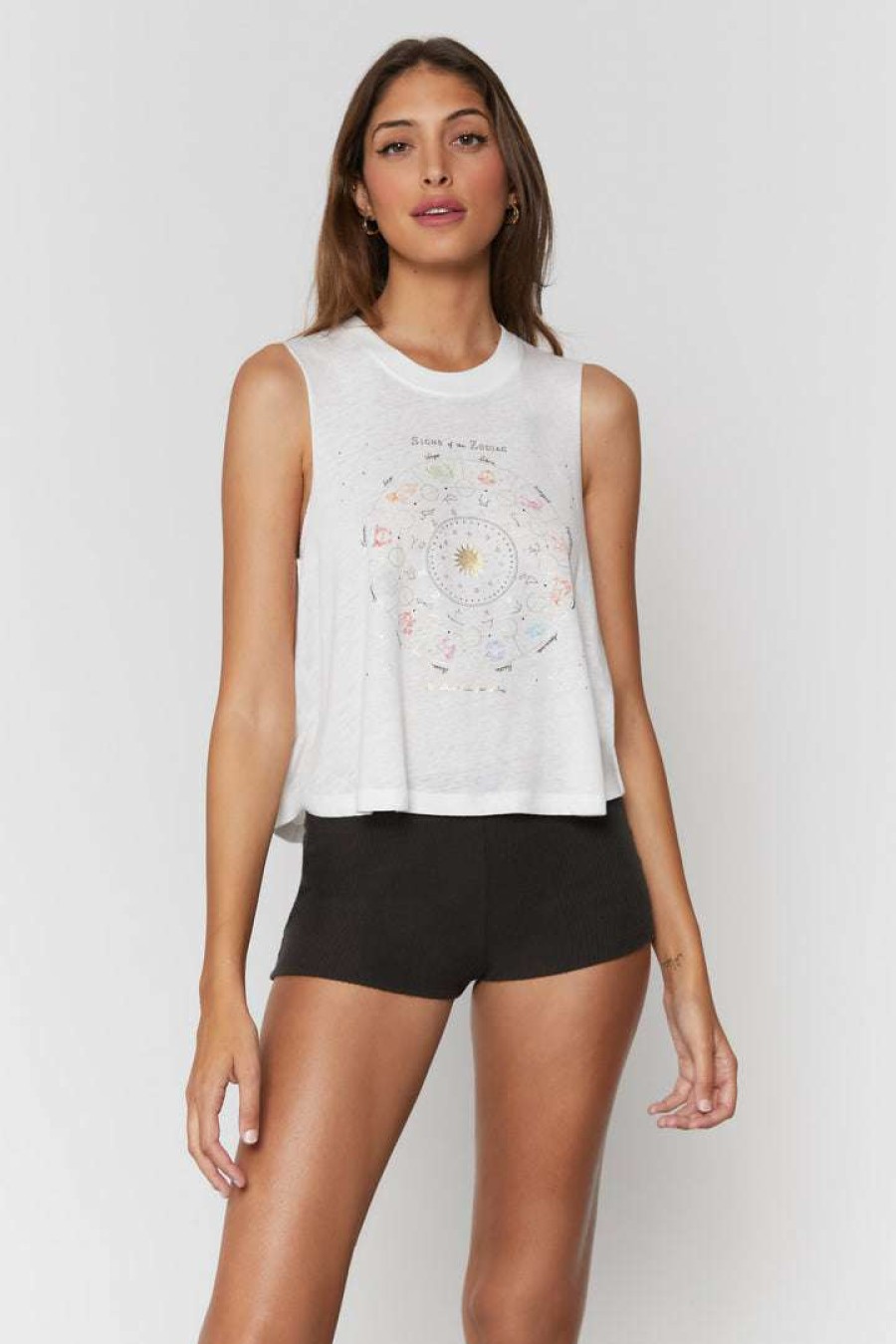 * Spiritual Gangster Graphic Shop Zodiac Crop Tank