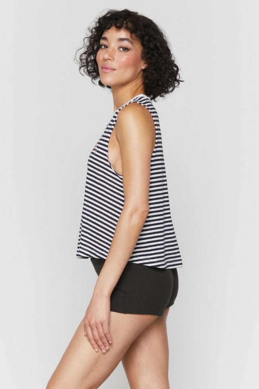 * Spiritual Gangster Stripe Crop Tank