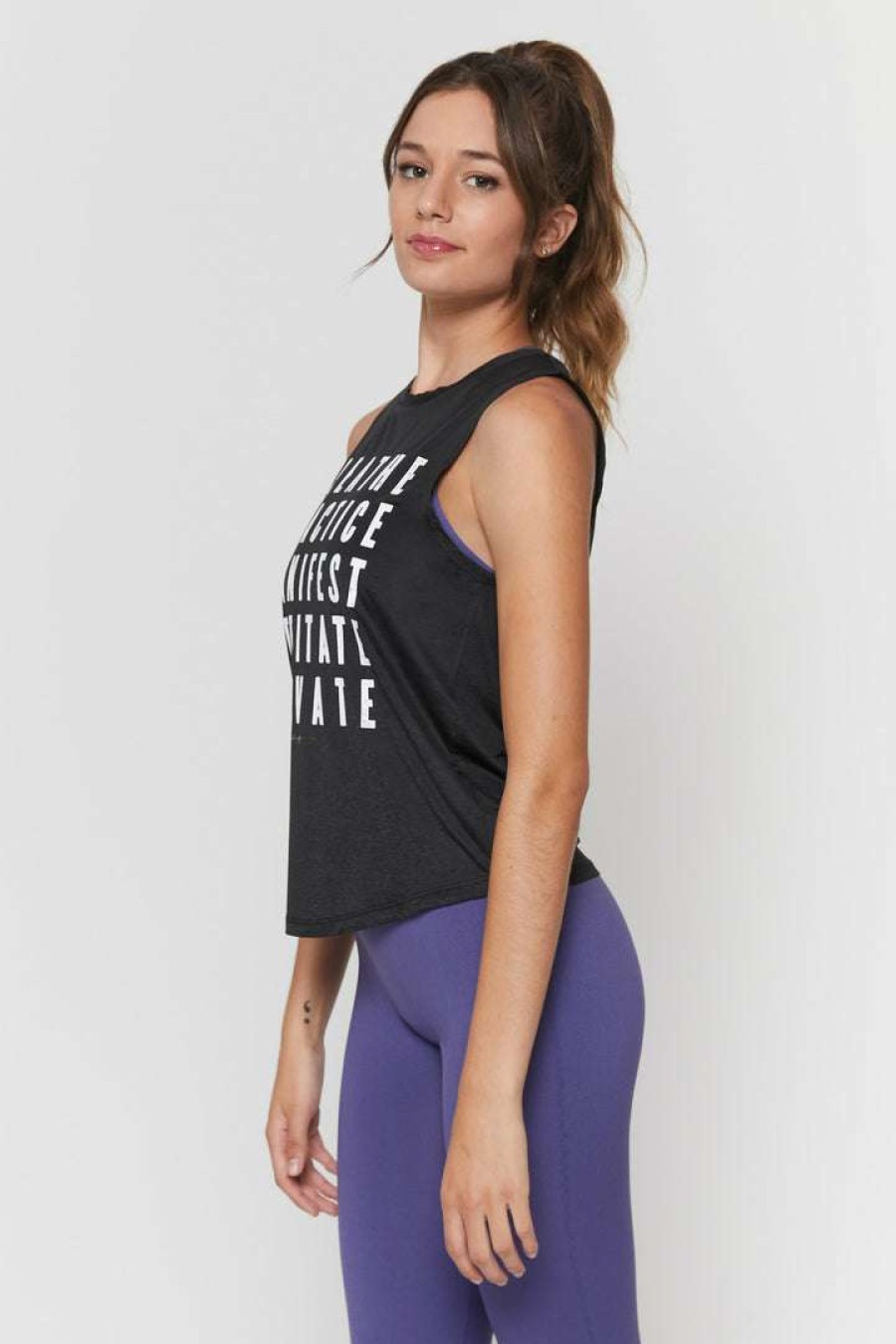 * Spiritual Gangster Breathe Active Muscle Tank Graphic Shop