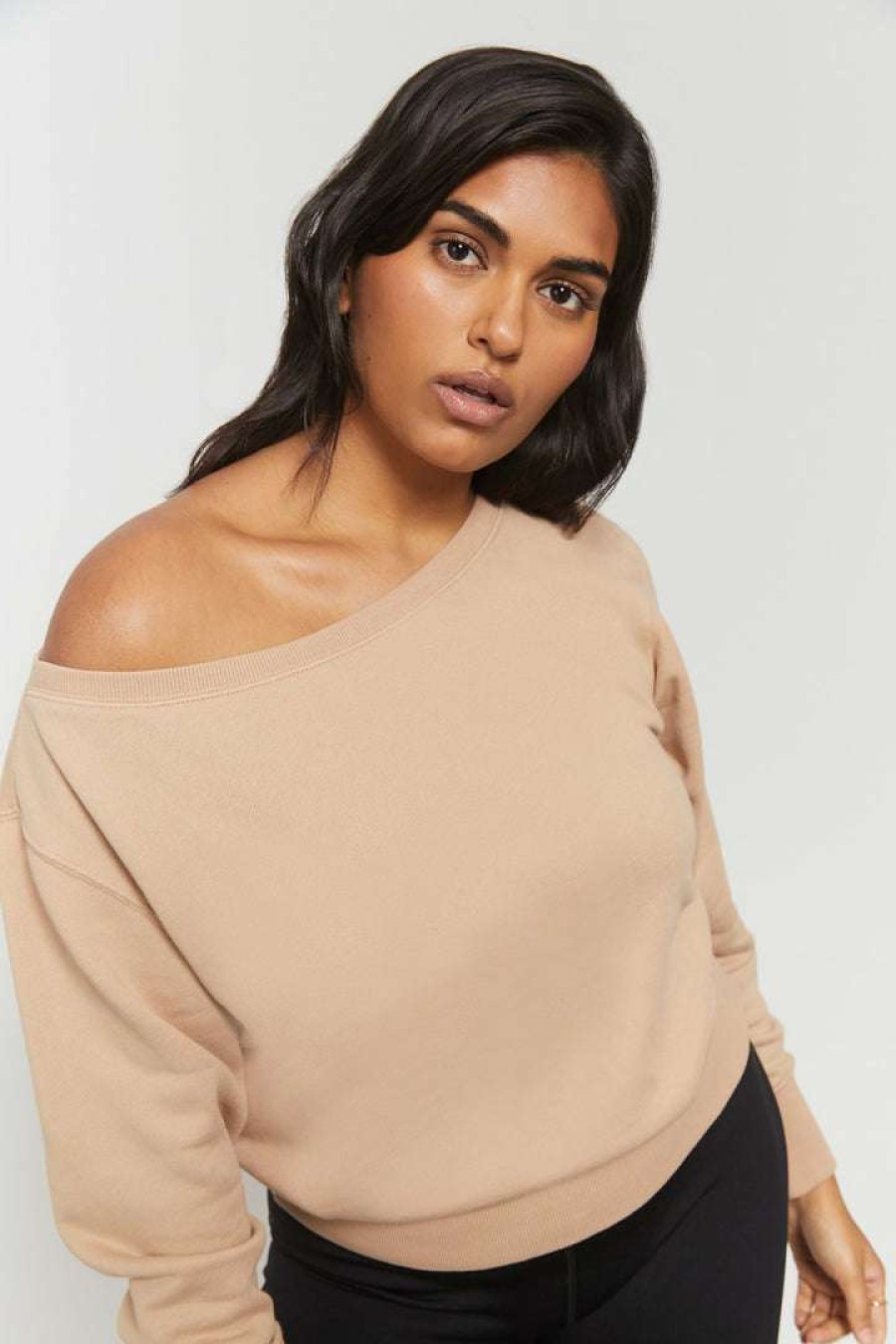 * Spiritual Gangster Vida Off Shoulder Terry Sweatshirt