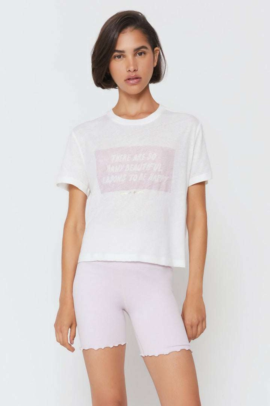 * Spiritual Gangster Happy Crop Tee Travel Edit