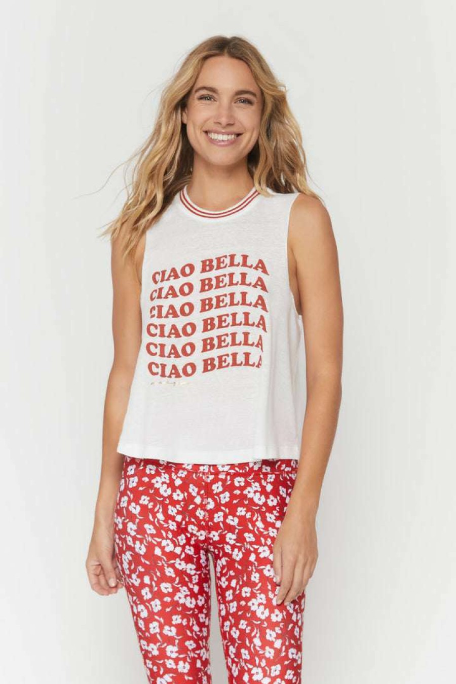 * Spiritual Gangster Ciao Bella Crop Tank Tops