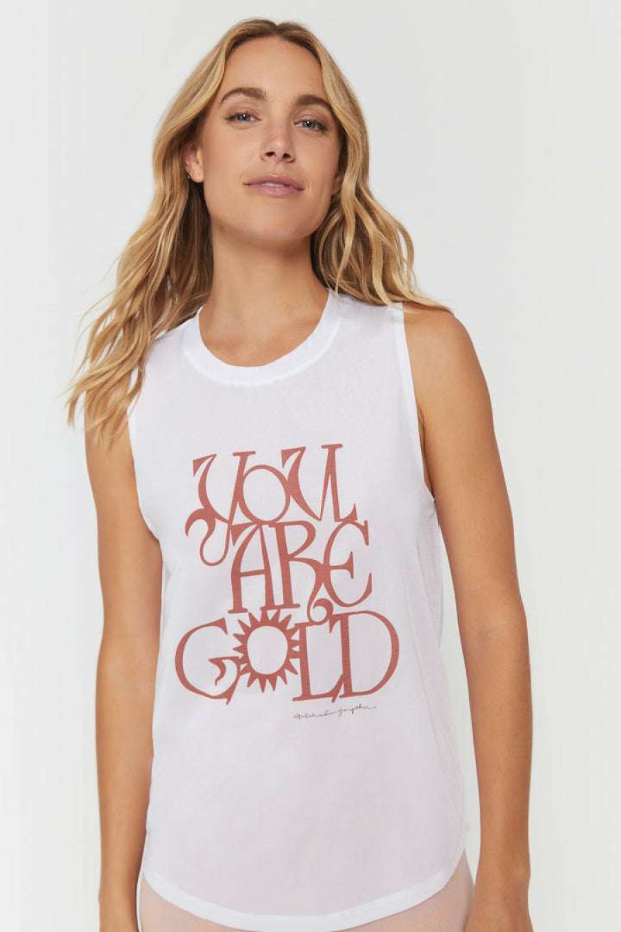 * Spiritual Gangster Golden Active Muscle Tank