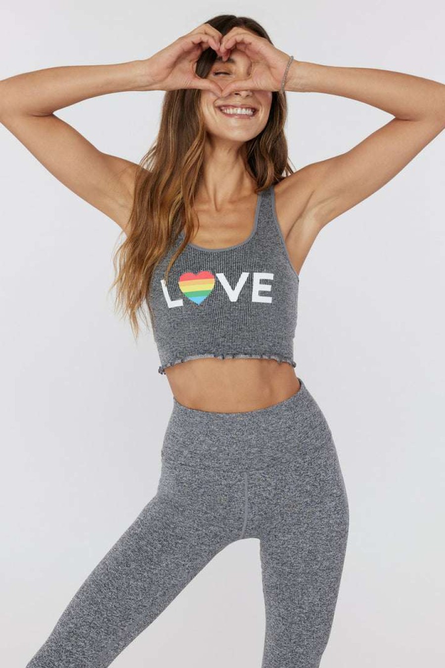 * Spiritual Gangster Love Amor Seamless Crop Tank