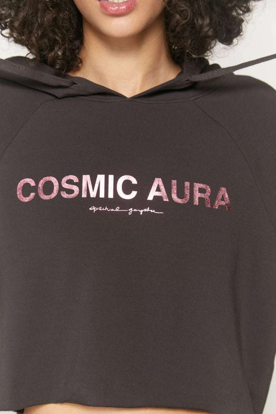 * Spiritual Gangster Graphic Shop Cosmic Luna Crop Hoodie