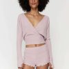 * Spiritual Gangster Travel Edit Ballet Rib Surplice Long Sleeve