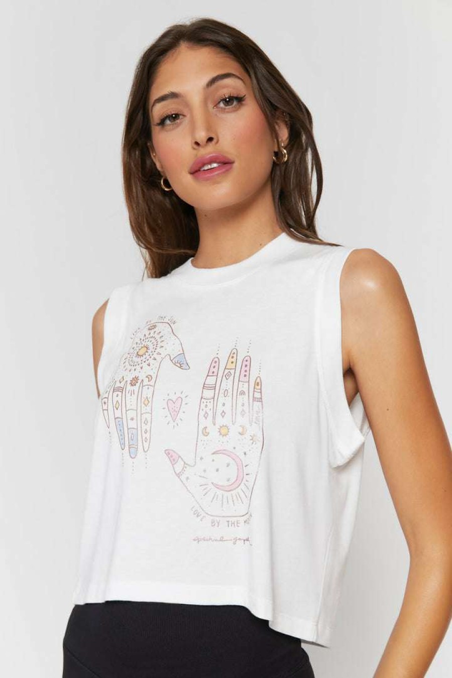 * Spiritual Gangster Hands Box Crop Tank