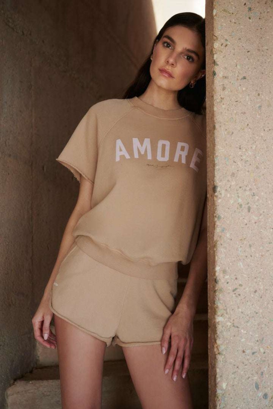 * Spiritual Gangster Amore Short Sleeve Sweatshirt