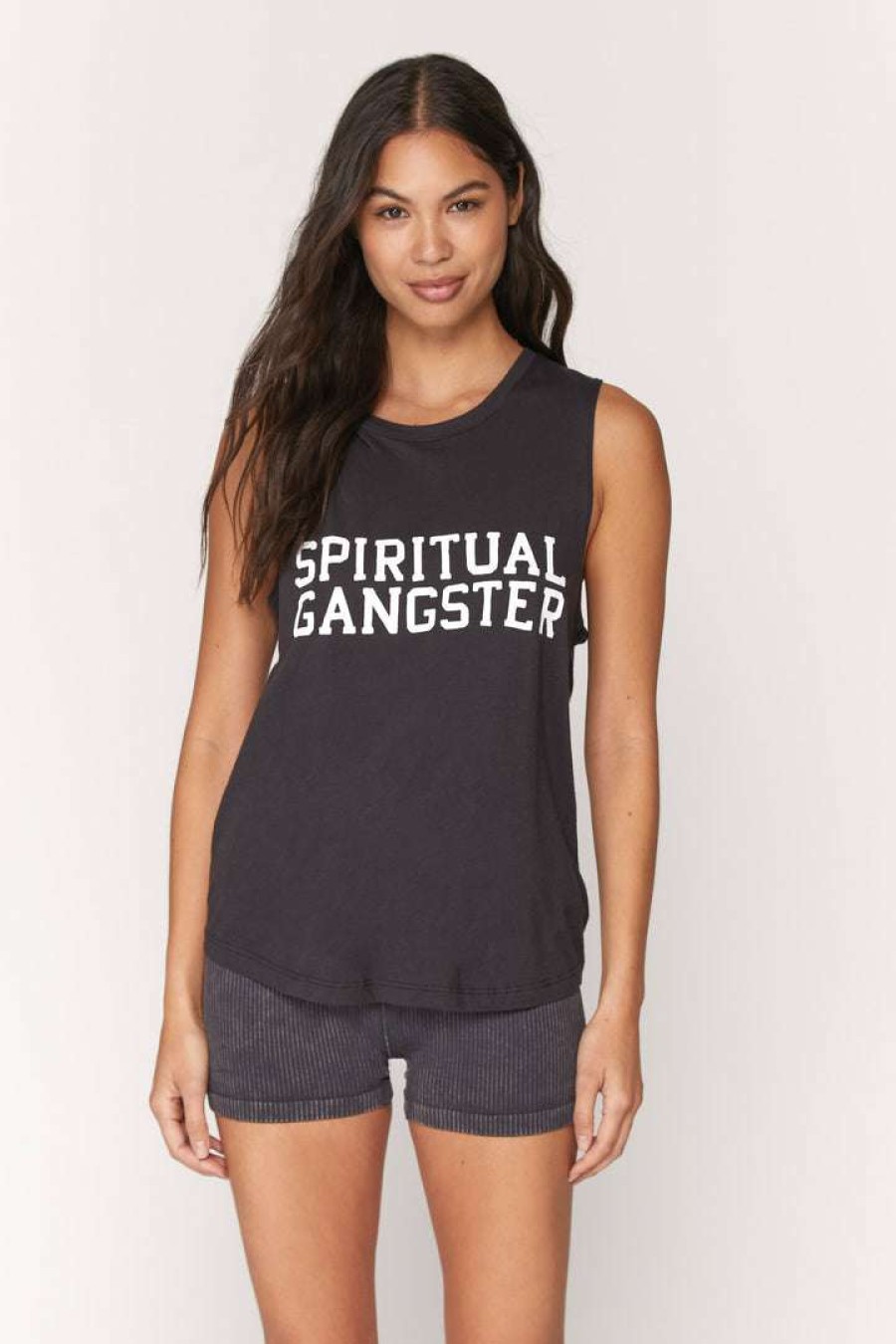 * Best Sellers Spiritual Gangster Varsity Muscle Tank