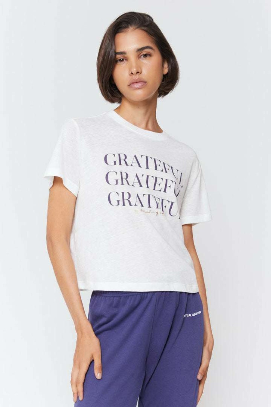 * Spiritual Gangster Grateful Crop Tee Graphic Shop