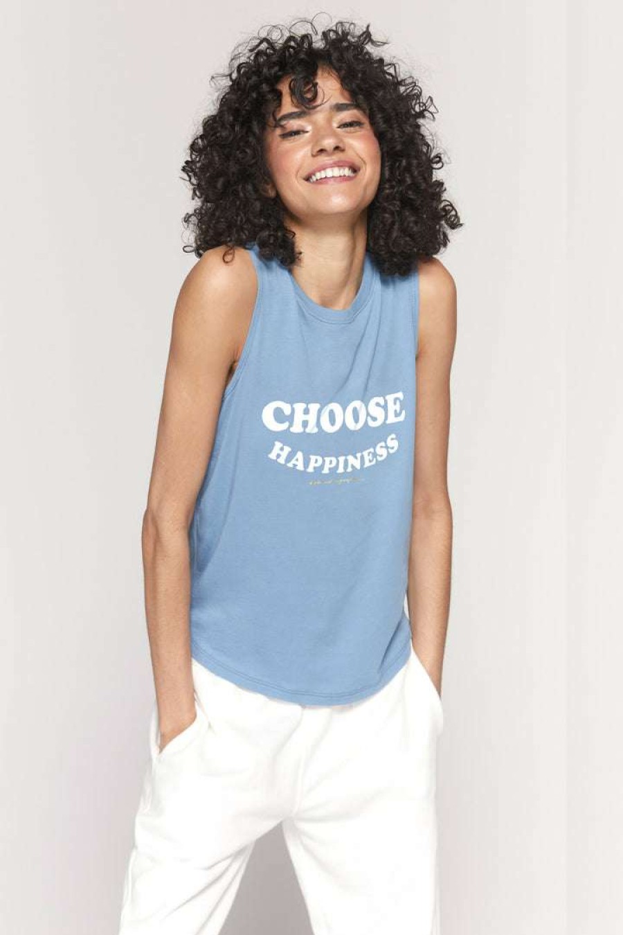 * Spiritual Gangster Happiness Muscle Tank Graphic Shop