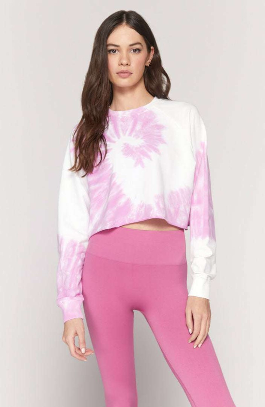 * Spiritual Gangster Tops Tie Dye Izzy Crop Sweatshirt