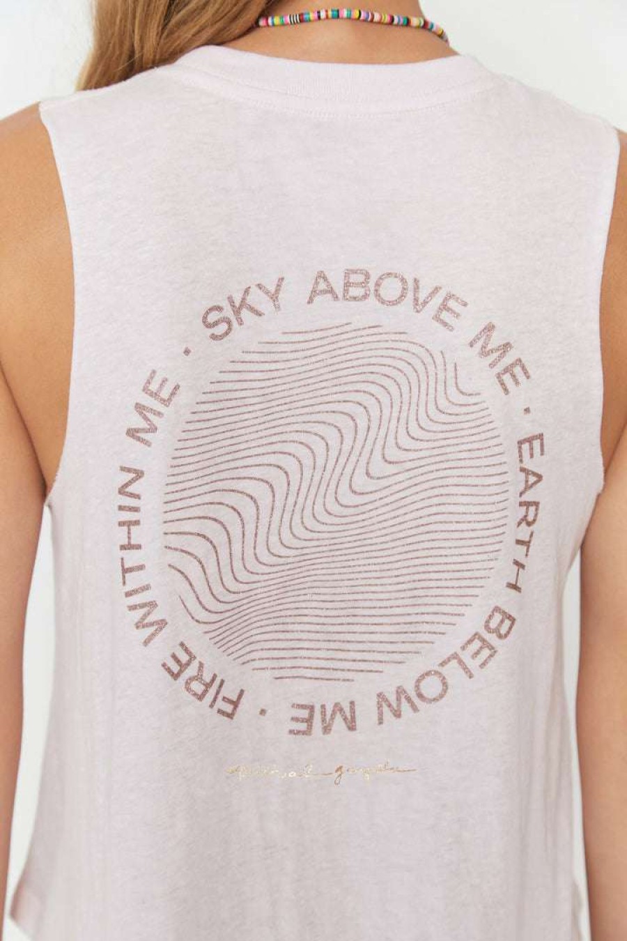 * Spiritual Gangster Graphic Shop Sky Above Crop Tank