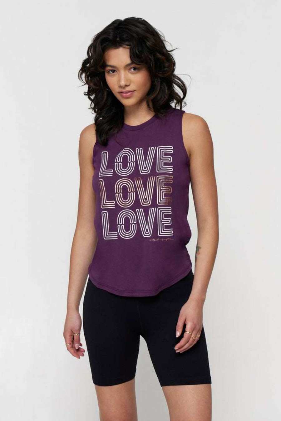 * Spiritual Gangster Graphic Shop Love Muscle Tank